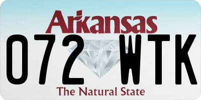 AR license plate 072WTK