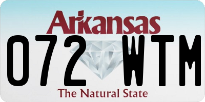 AR license plate 072WTM