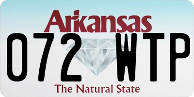 AR license plate 072WTP