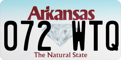AR license plate 072WTQ