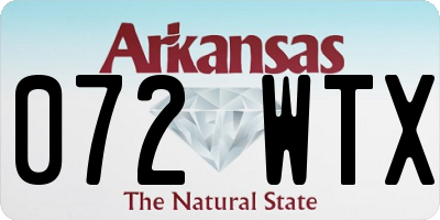 AR license plate 072WTX