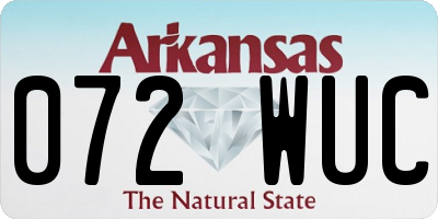 AR license plate 072WUC