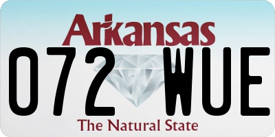 AR license plate 072WUE
