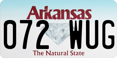 AR license plate 072WUG
