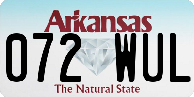 AR license plate 072WUL
