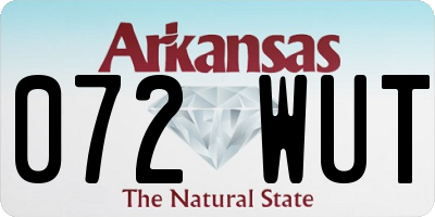 AR license plate 072WUT