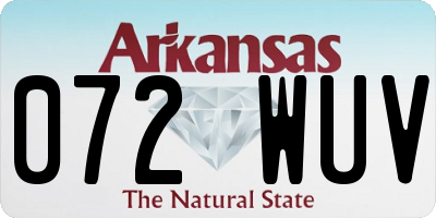 AR license plate 072WUV