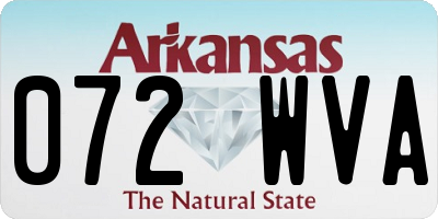 AR license plate 072WVA