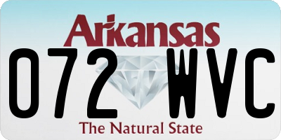 AR license plate 072WVC