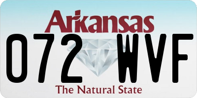 AR license plate 072WVF