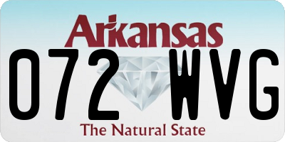 AR license plate 072WVG