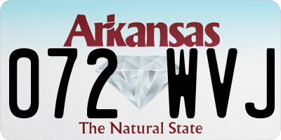 AR license plate 072WVJ