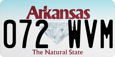 AR license plate 072WVM