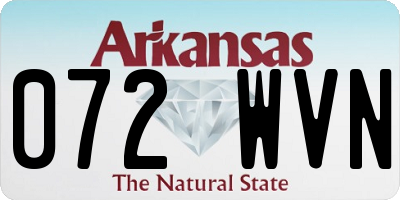 AR license plate 072WVN