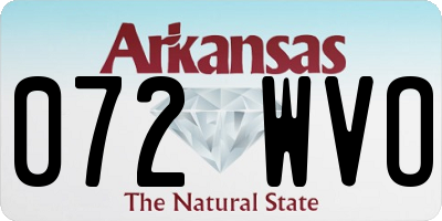 AR license plate 072WVO