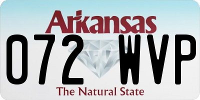 AR license plate 072WVP