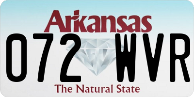 AR license plate 072WVR