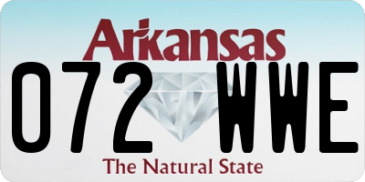 AR license plate 072WWE