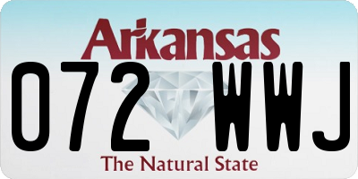 AR license plate 072WWJ