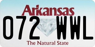 AR license plate 072WWL