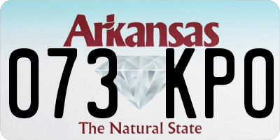 AR license plate 073KPO