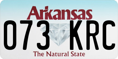 AR license plate 073KRC