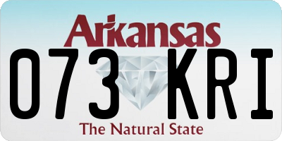 AR license plate 073KRI