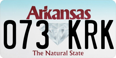 AR license plate 073KRK