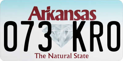 AR license plate 073KRO