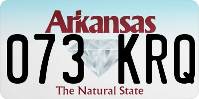 AR license plate 073KRQ