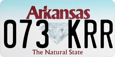 AR license plate 073KRR