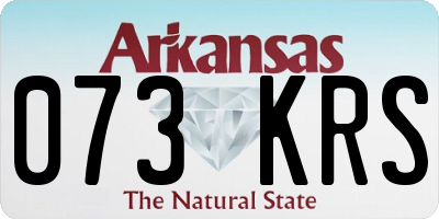 AR license plate 073KRS