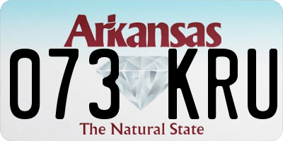AR license plate 073KRU
