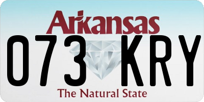 AR license plate 073KRY