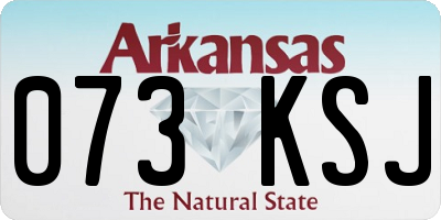 AR license plate 073KSJ