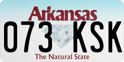 AR license plate 073KSK