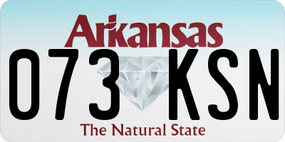 AR license plate 073KSN
