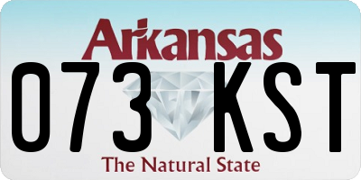 AR license plate 073KST