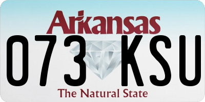 AR license plate 073KSU