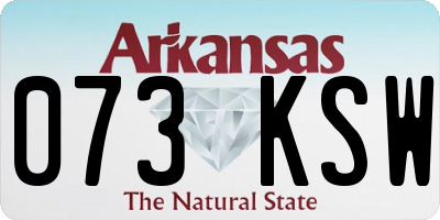 AR license plate 073KSW
