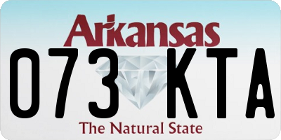 AR license plate 073KTA