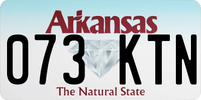 AR license plate 073KTN