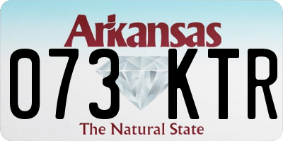 AR license plate 073KTR