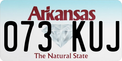 AR license plate 073KUJ