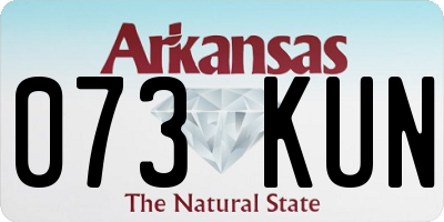 AR license plate 073KUN