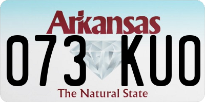 AR license plate 073KUO