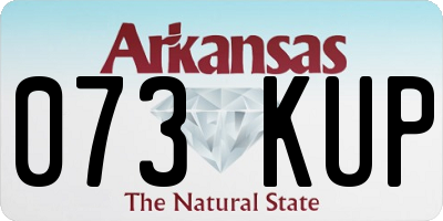 AR license plate 073KUP