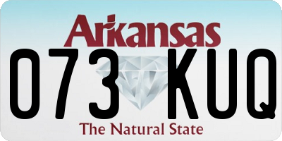 AR license plate 073KUQ