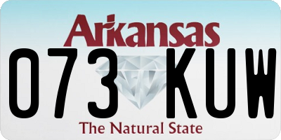AR license plate 073KUW