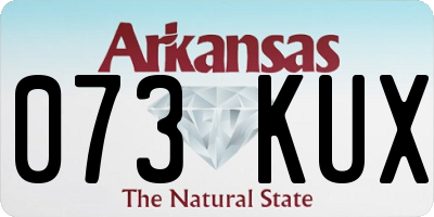 AR license plate 073KUX